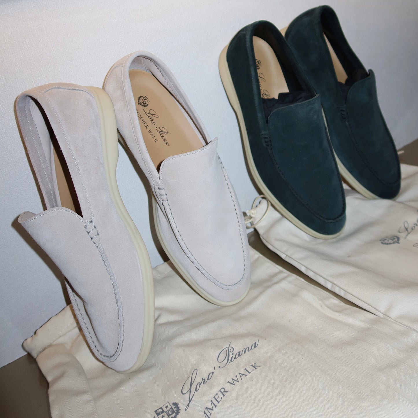 loro piana summer walk flats